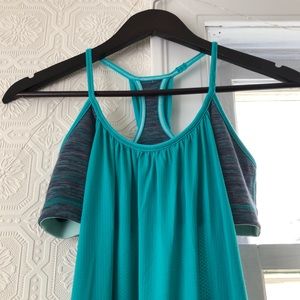 Blue Lululemon Top w/ Built in Sports Bra